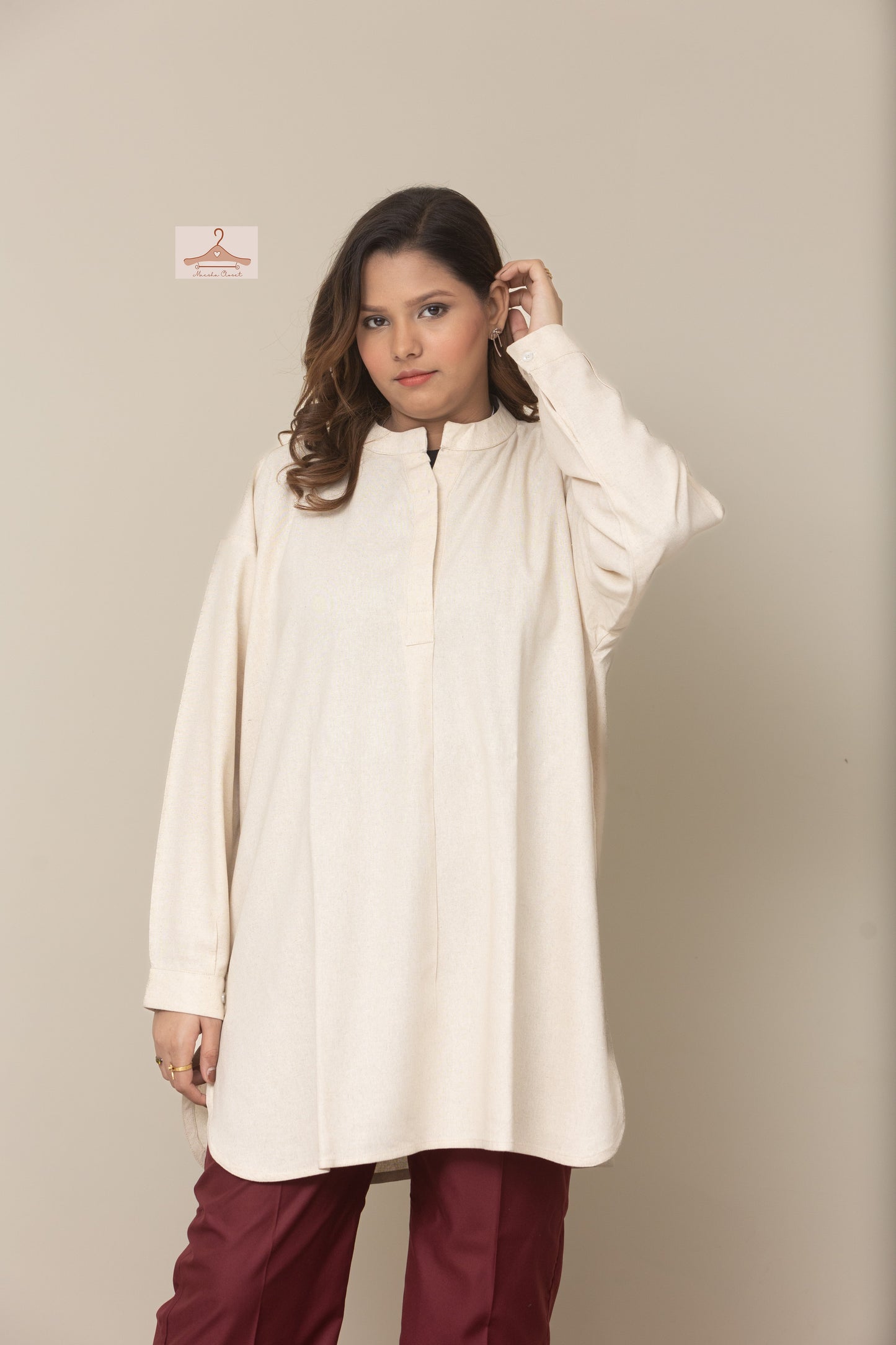 Kurta Style Baggy Shirt