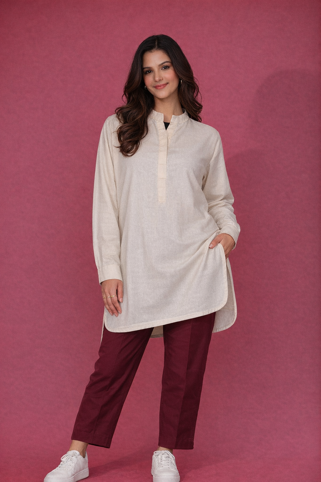 Kurta Style Baggy Shirt